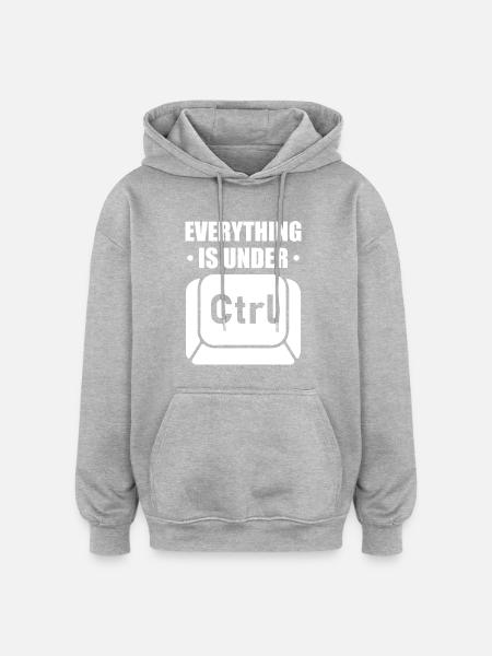 Everything Is Under Ctrl – Teknisk Humor för IT-pr - Oversized luvtröja unisex - gråmelerad