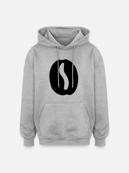 Kaffeebohne - Oversized Unisex Hoodie - Grau meliert