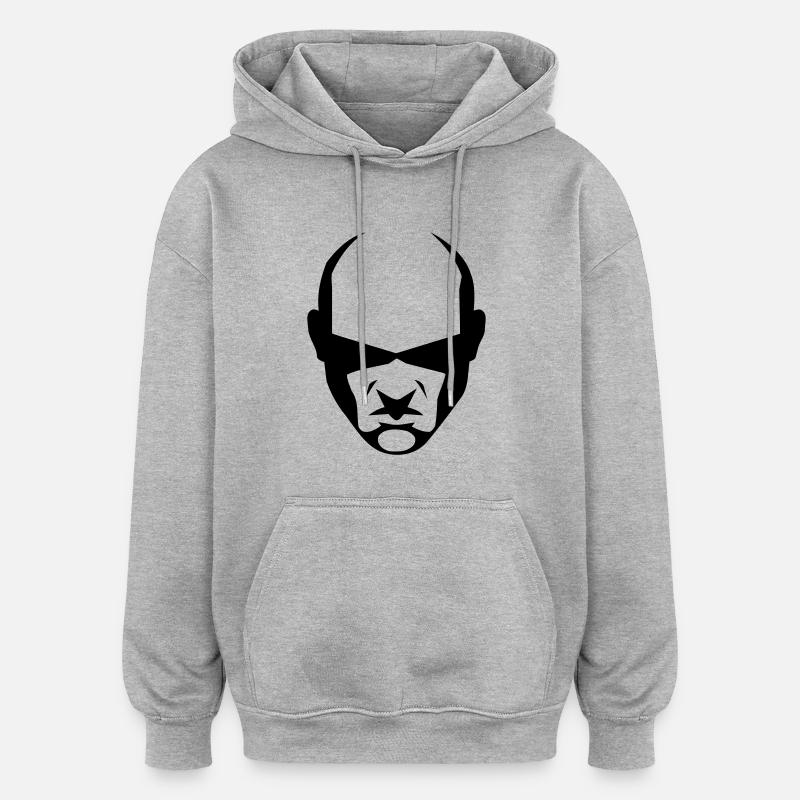 balded head - Oversized Unisex Hoodie - heather grey