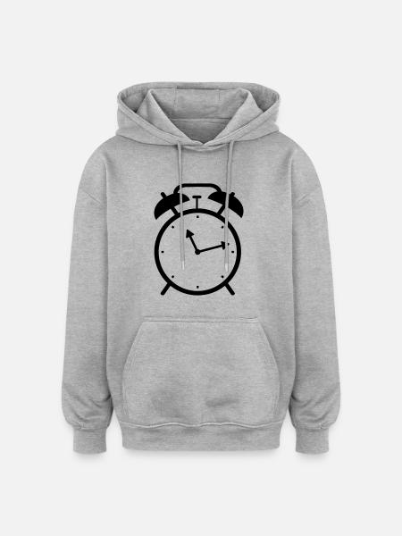 Alarm clock - Oversized Unisex Hoodie - heather grey