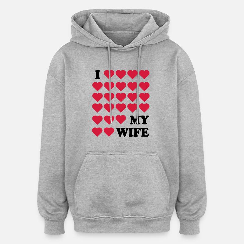 Épouse - Sweat à capuche oversize unisexe - gris chiné