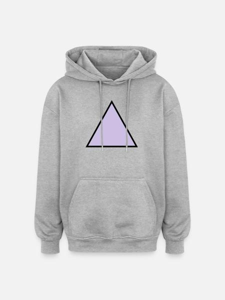hipster triangle triangle shape - Oversized Unisex Hoodie - heather grey