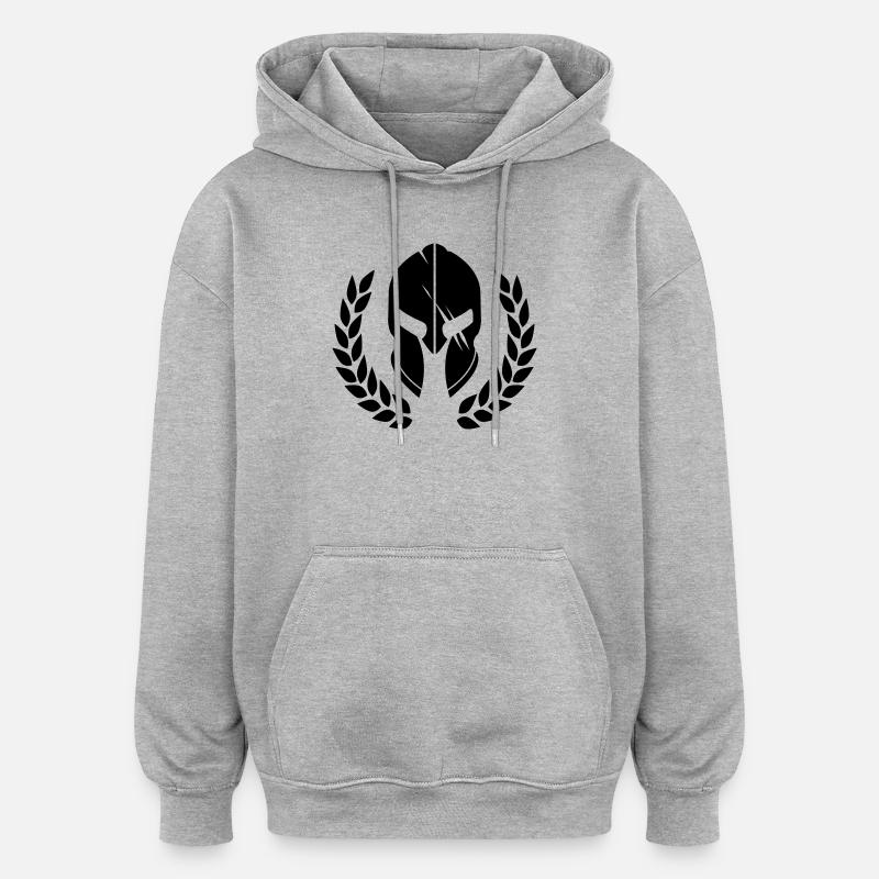 sparta - Sweat à capuche oversize unisexe - gris chiné