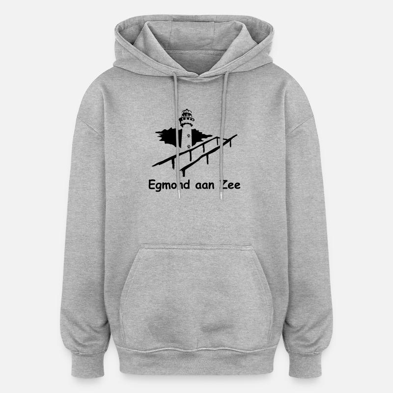 lighthouse - Sweat à capuche oversize unisexe - gris chiné