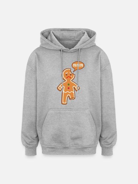 Hombre de jengibre Mi Mi Mi Mimimi Refranes divertidos - Sudadera con capucha oversize unisex - gris jaspeado