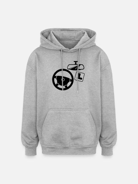 Driving instructor logo - Oversized Unisex Hoodie - heather grey