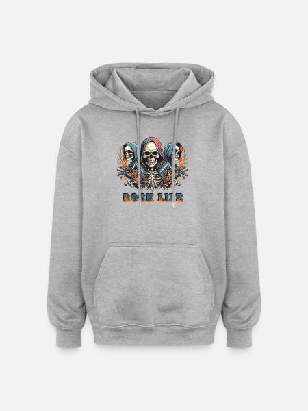 Vie de roche - Sweat à capuche oversize unisexe - gris chiné