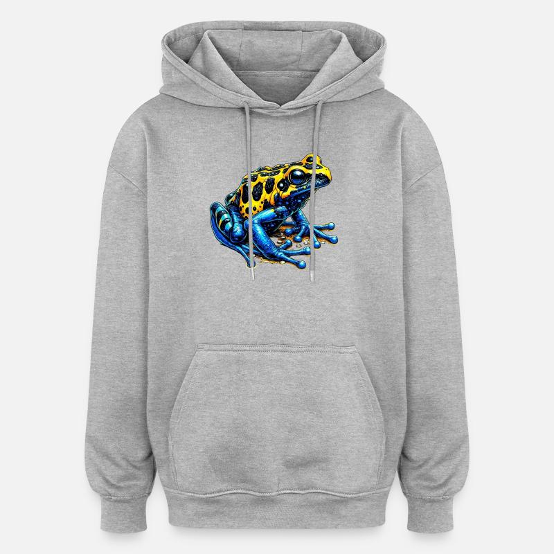 Frog - Oversized Unisex Hoodie - heather grey