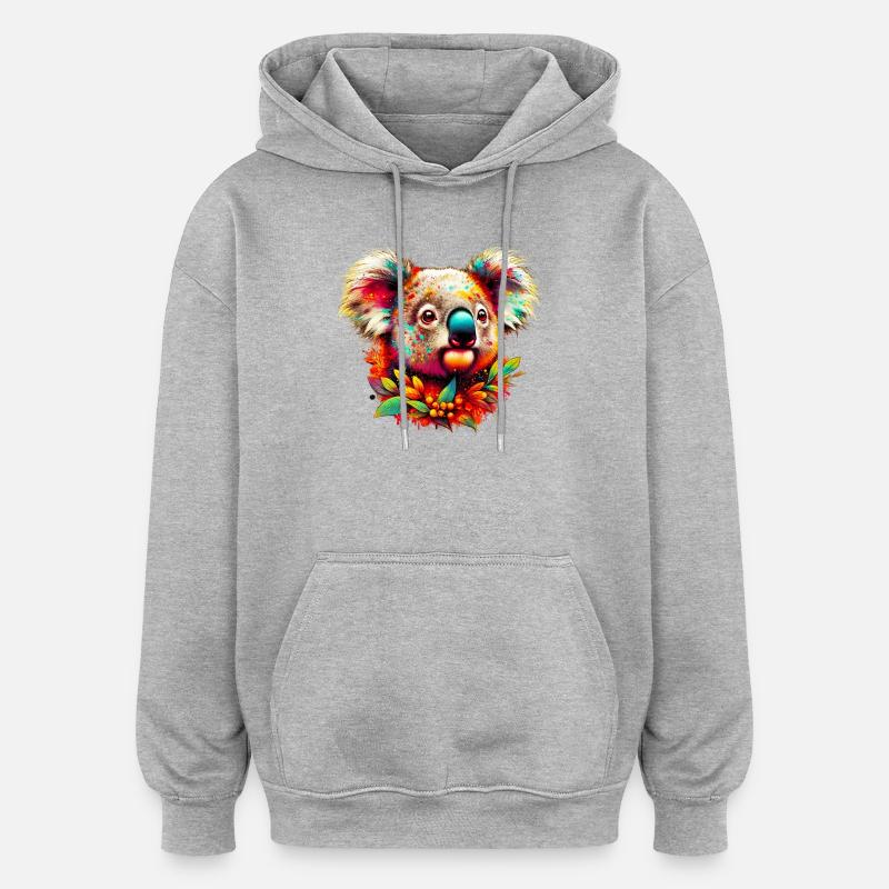 Koala - Oversized Unisex Hoodie - heather grey