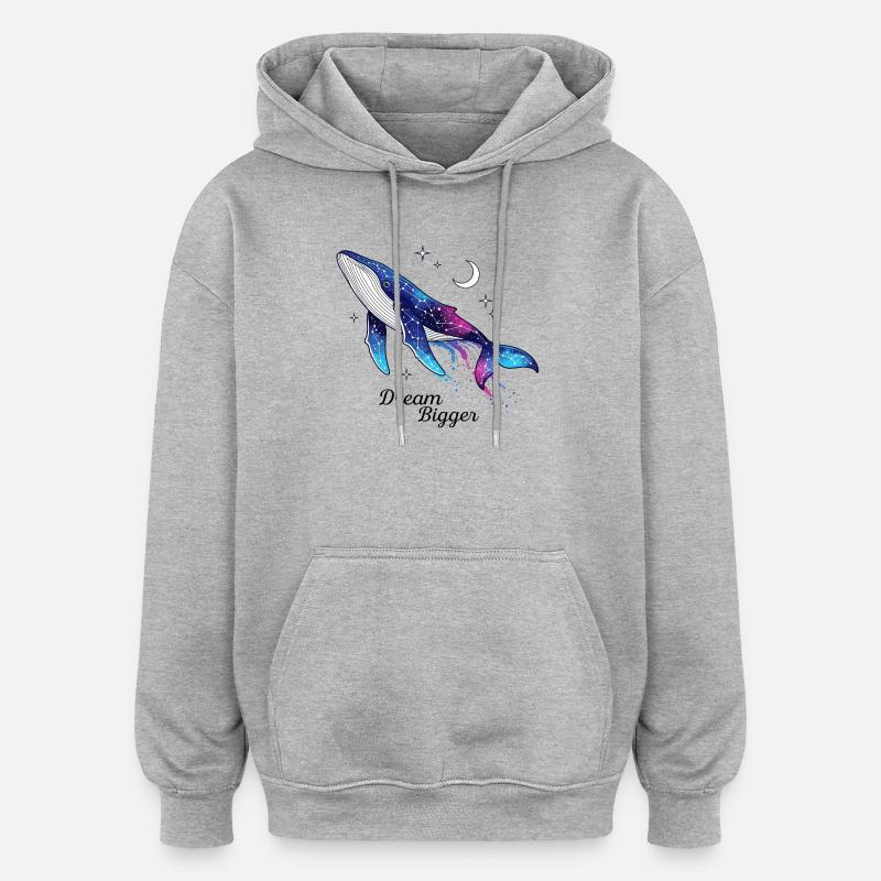 Dream Bigger Wal - Oversized Unisex Hoodie - Grau meliert