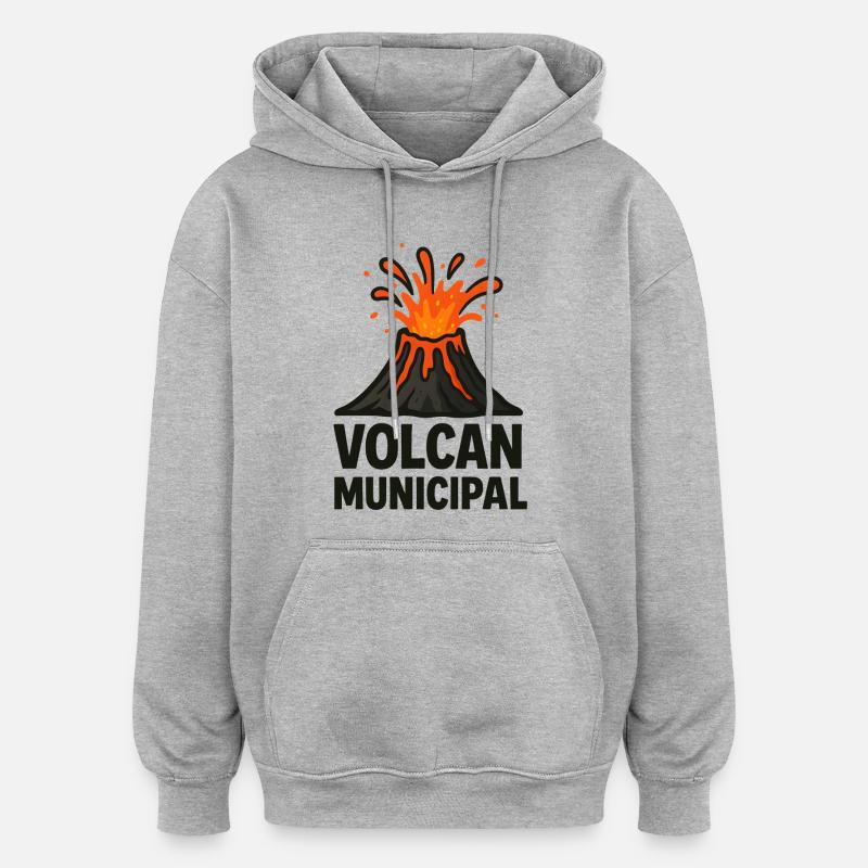 Volcan Municipal Tee - Sweat à capuche oversize unisexe - gris chiné