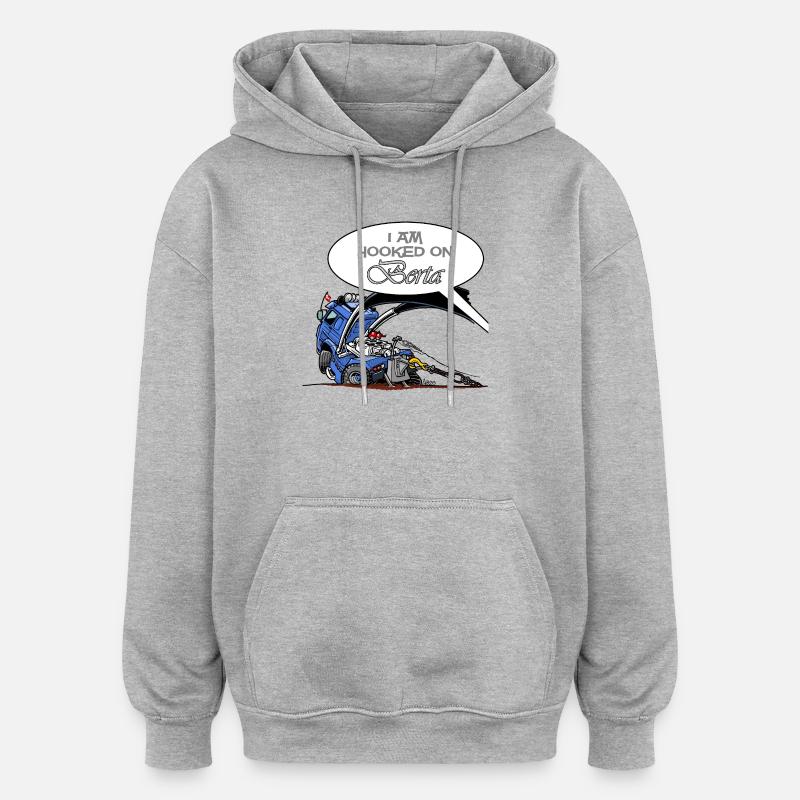 HookedOnBERTA - Oversized Unisex Hoodie - heather grey