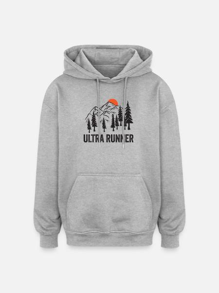 Ultra Runner - Oversized Unisex Hoodie - heather grey