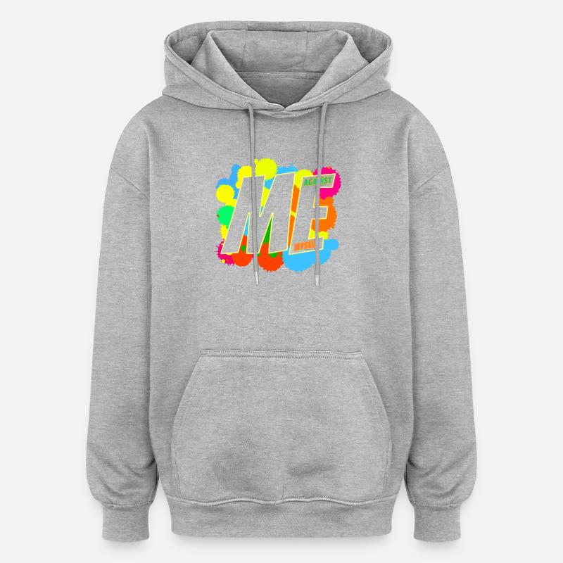 MOI & Moi-même - Sweat à capuche oversize unisexe - gris chiné