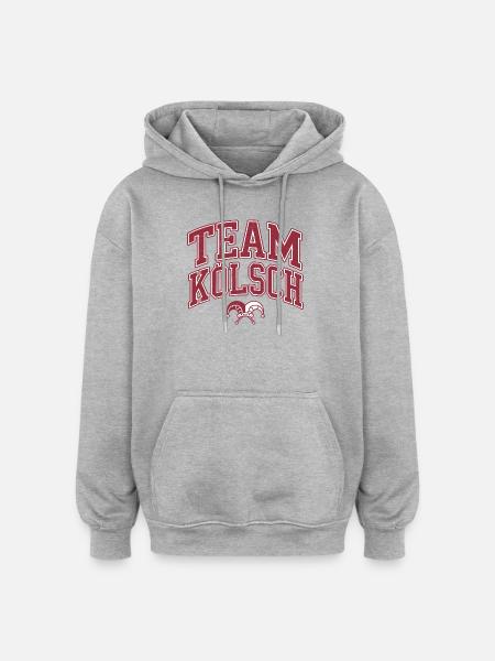 Team Kölsch - Karneval Kostüm - Oversized Unisex Hoodie - Grau meliert