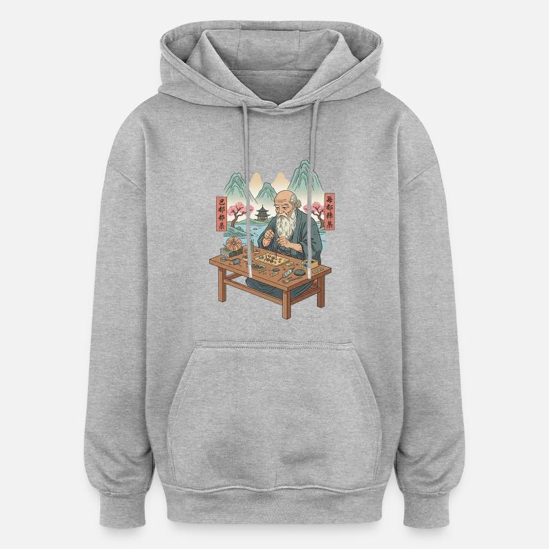 Pyro Fireworks - Oversized Unisex Hoodie - heather grey
