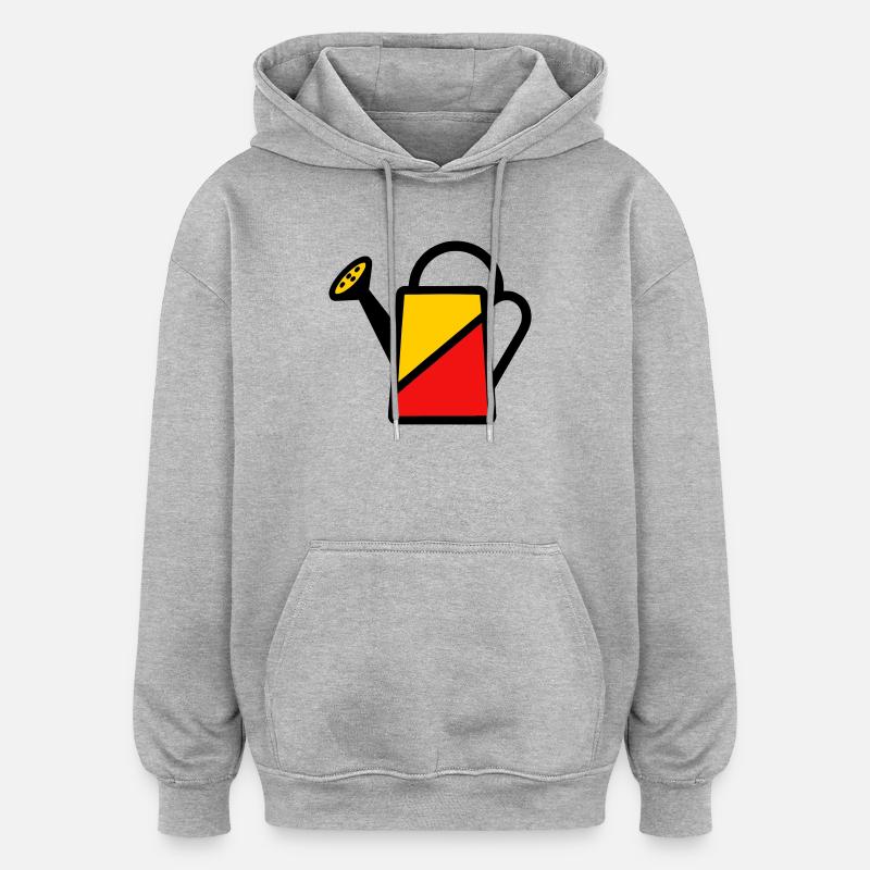 Two-tone watering can tool vegetable gardener - Oversized Unisex Hoodie - heather grey