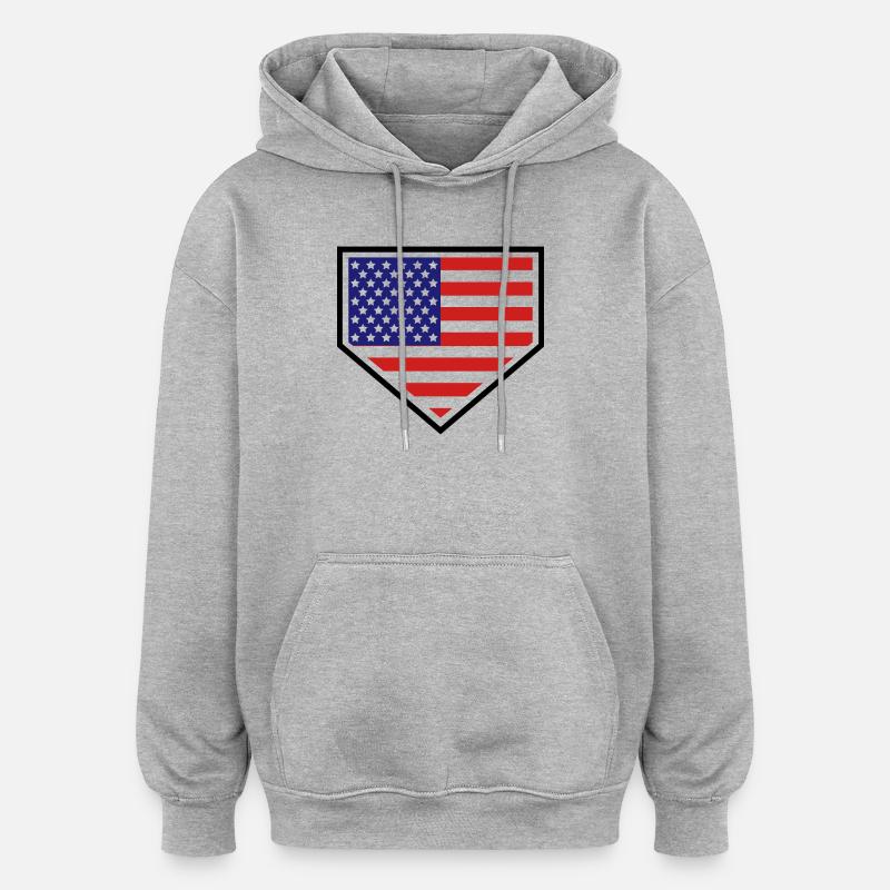 Marbre - Sweat à capuche oversize unisexe - gris chiné