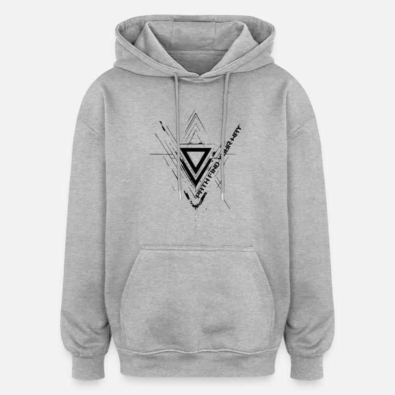Weg finden Sie Ihren Weg - Oversized Unisex Hoodie - Grau meliert