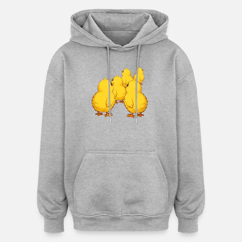 chick - Oversized Unisex Hoodie - heather grey
