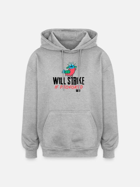Provoked Creature Pop Art - Oversized Unisex Hoodie - heather grey