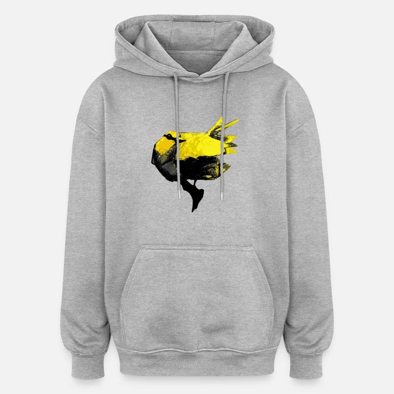 Pirol - Sweat à capuche oversize unisexe - gris chiné