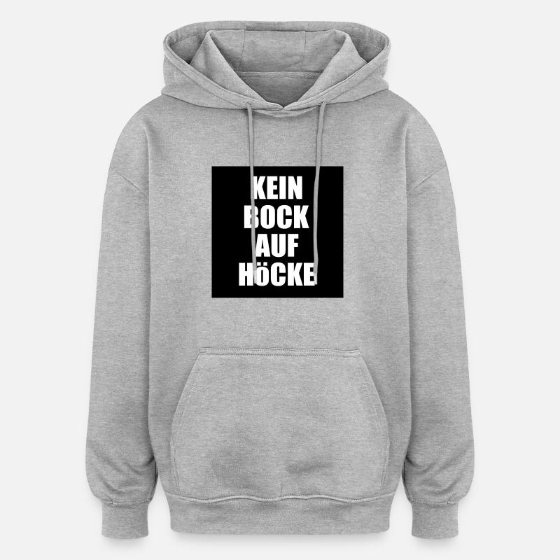 kein bock auf höcke - Oversized Unisex Hoodie - Grau meliert