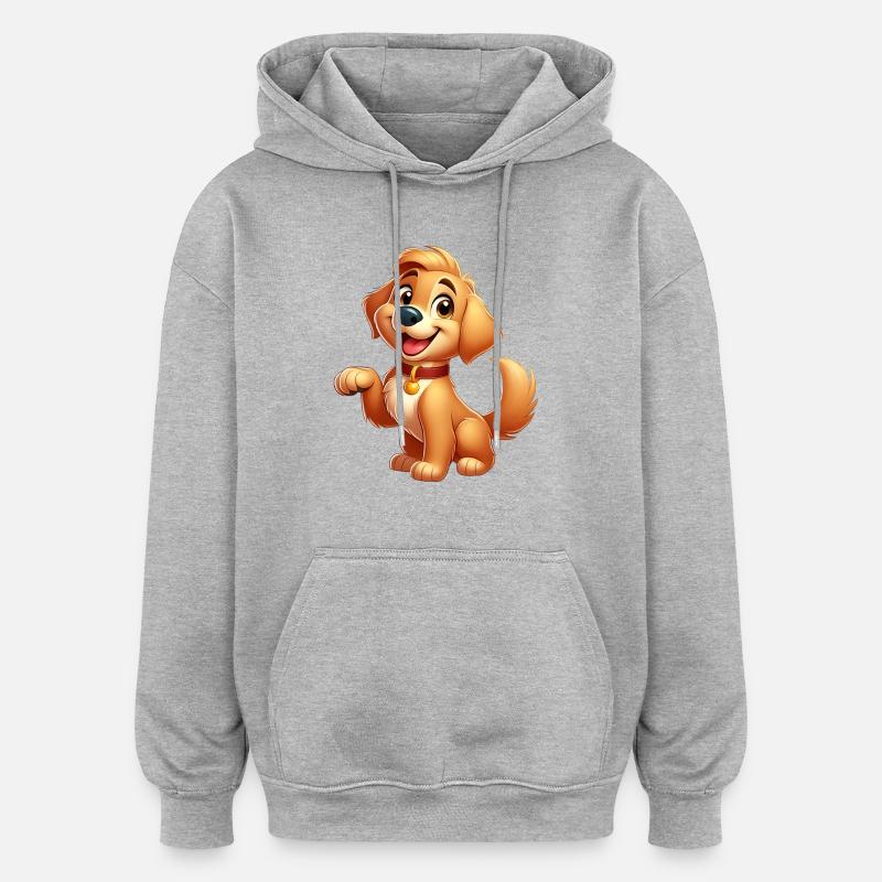 Labrador 2 - Oversized Unisex Hoodie - heather grey