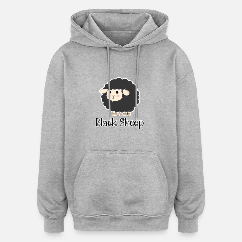 Schwarzes Schaf - Oversized Unisex Hoodie - Grau meliert