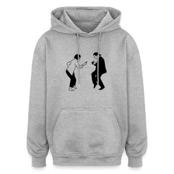 pulp fiction dancing pf06 - Oversized Unisex Hoodie - Grau meliert - Vorne - Noah (186cm)