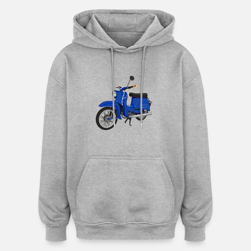 Simson Schwalbe - Sweat à capuche oversize unisexe - gris chiné