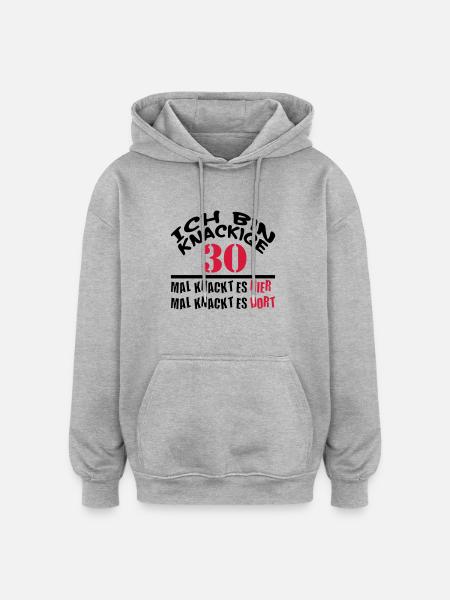 knackige_30 - Oversized Unisex Hoodie - heather grey