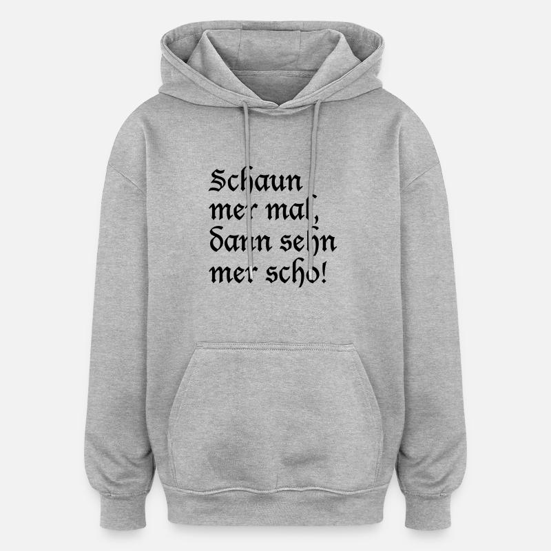 Admirez temps de mer - Sweat à capuche oversize unisexe - gris chiné