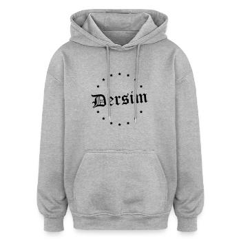 dersim star - Oversized Unisex Hoodie - Grau meliert - Vorne - Noah (186cm)