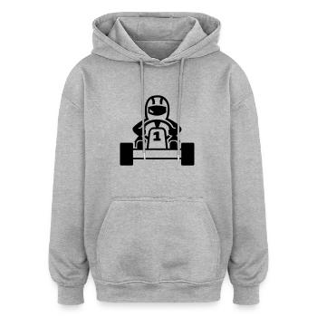 Kart - Oversized Unisex Hoodie - Grau meliert - Vorne - Noah (186cm)