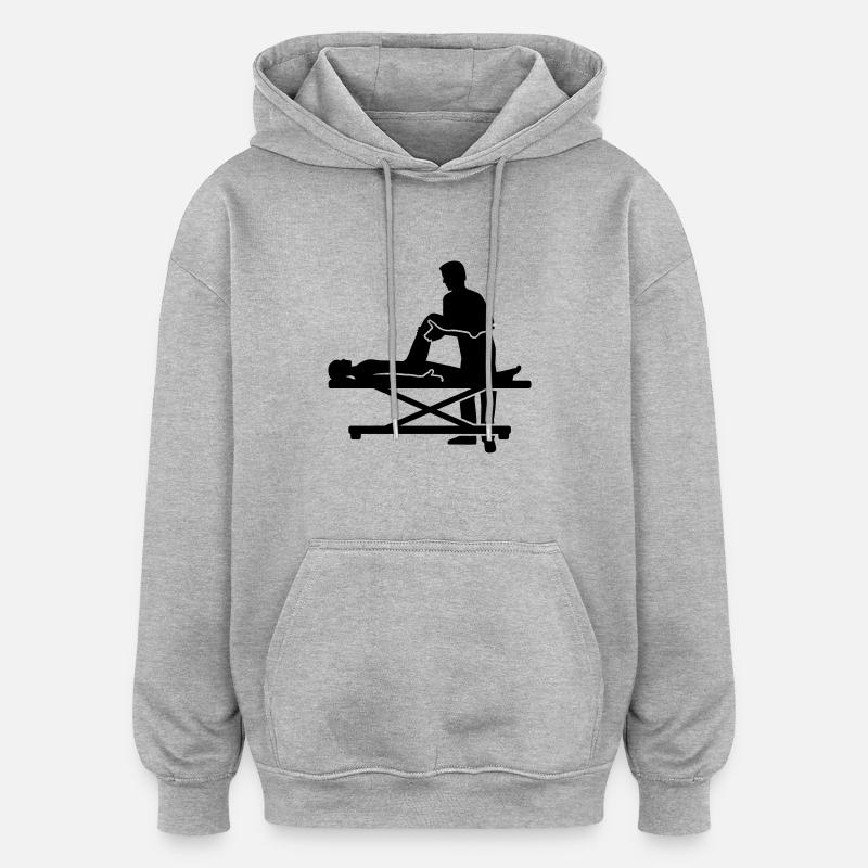 Physiothérapeute - Sweat à capuche oversize unisexe - gris chiné