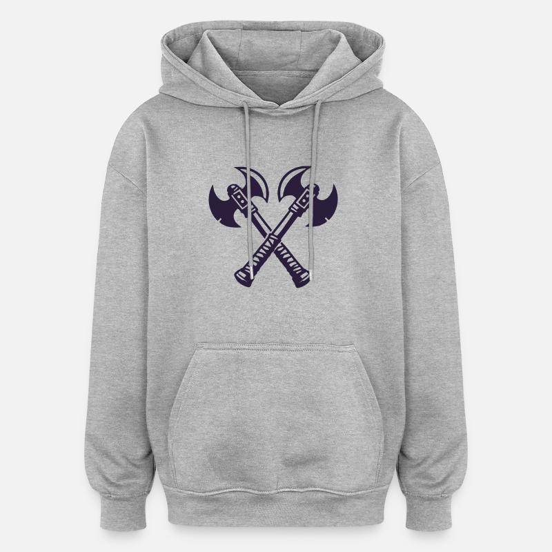 axt 2 - Oversized Unisex Hoodie - Grau meliert