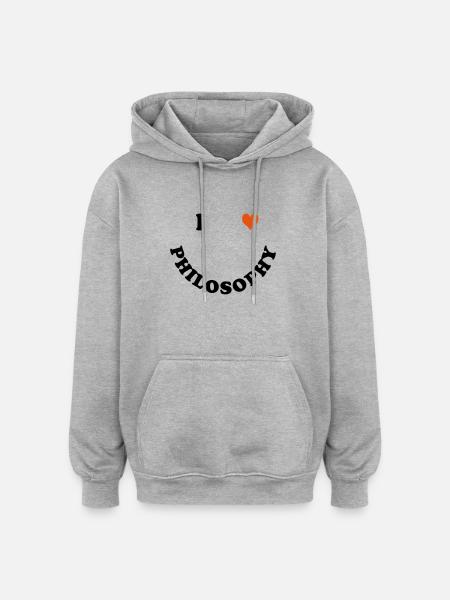 Philosophy - Oversized Unisex Hoodie - heather grey