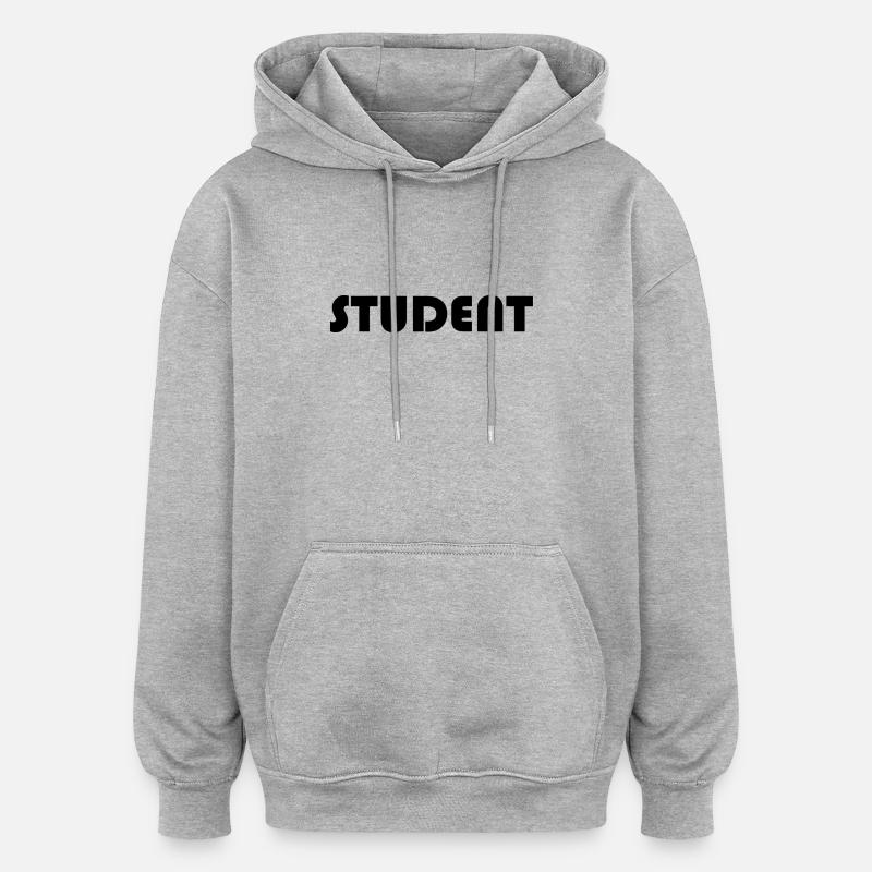 STUDENT Logo - Oversized Unisex Hoodie - Grau meliert