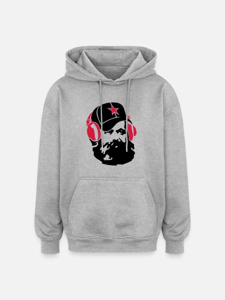 marx_star_ot - Oversized Unisex Hoodie - heather grey