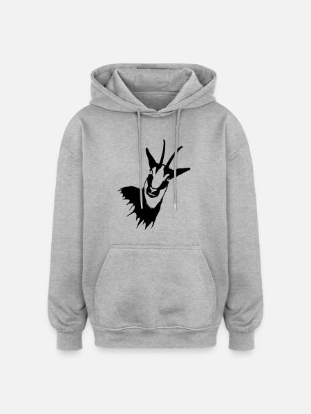 Gams - Oversized Unisex Hoodie - Grau meliert