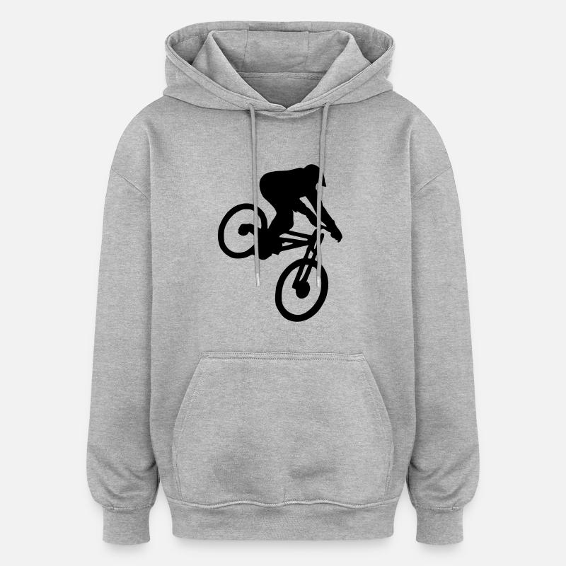 ski alpin - Sweat à capuche oversize unisexe - gris chiné
