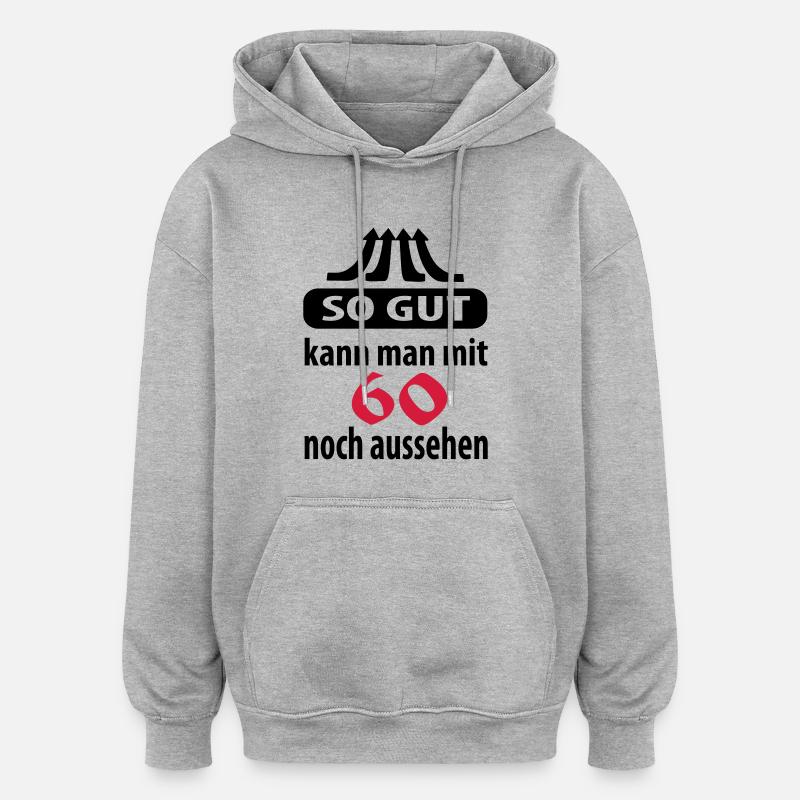 so_gut_60 - Sweat à capuche oversize unisexe - gris chiné