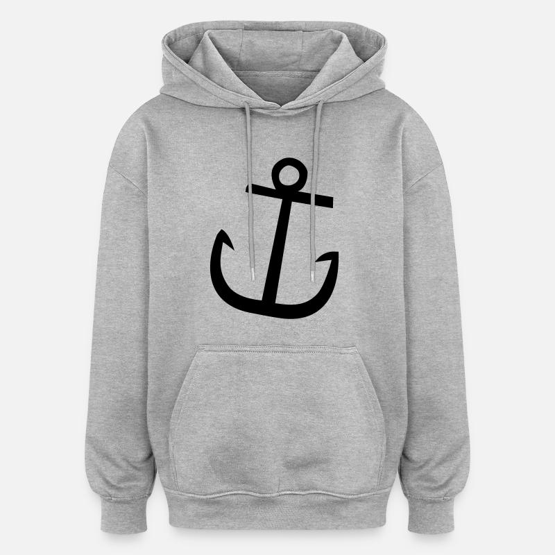 DE - Anker - Oversized Unisex Hoodie - Grau meliert