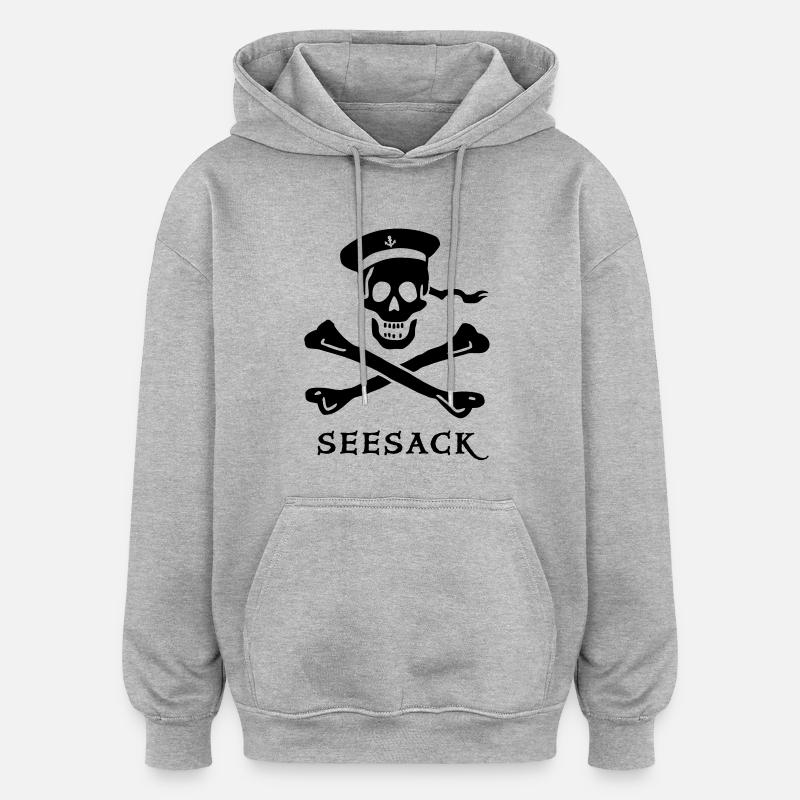 ~ ~ Sac de sport - Sweat à capuche oversize unisexe - gris chiné