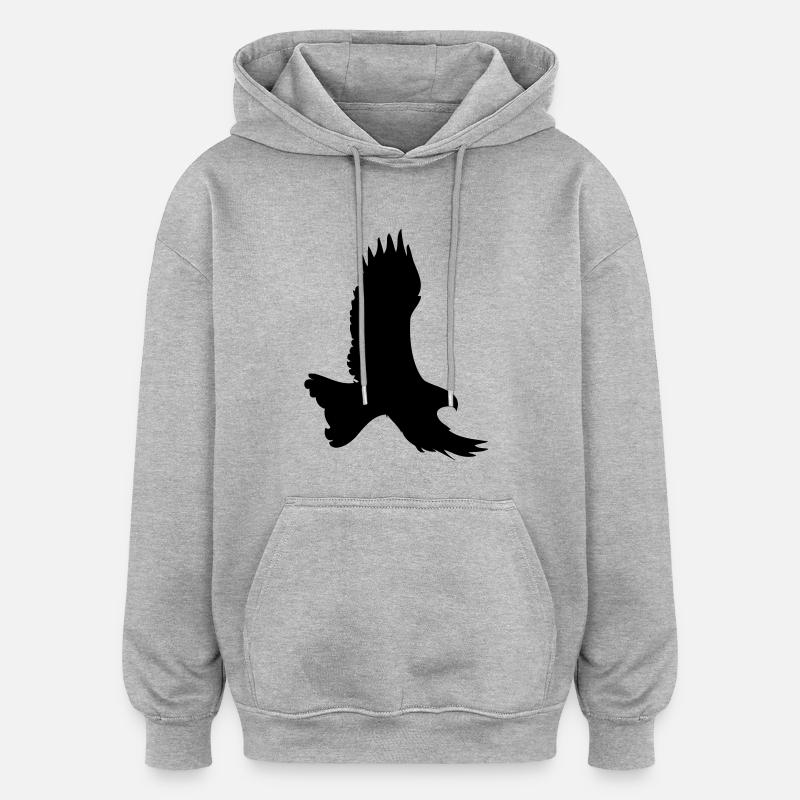 adler - Sweat à capuche oversize unisexe - gris chiné