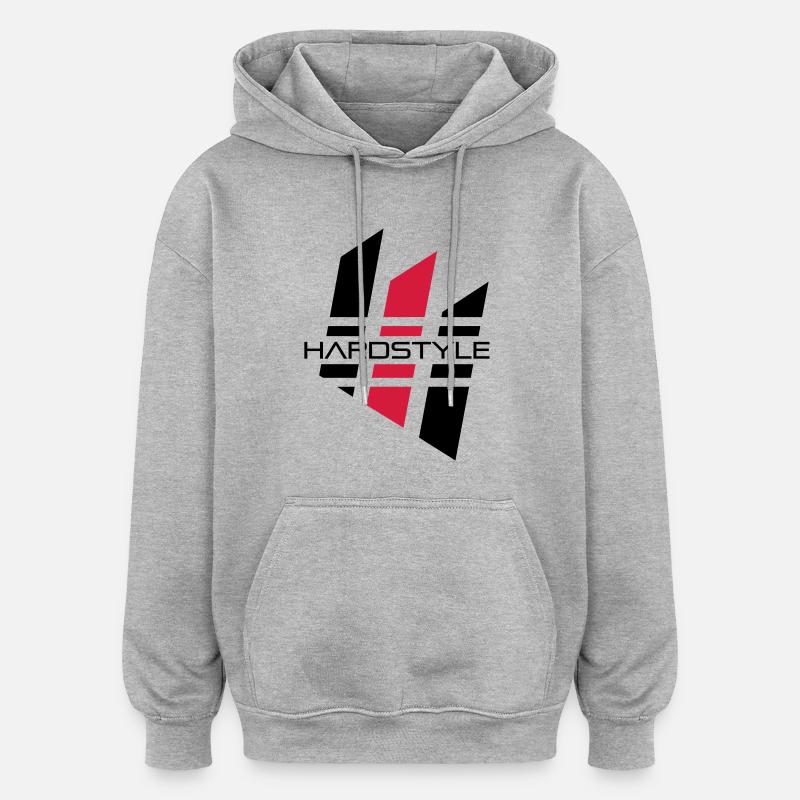 hardstyle_04 - Sweat à capuche oversize unisexe - gris chiné