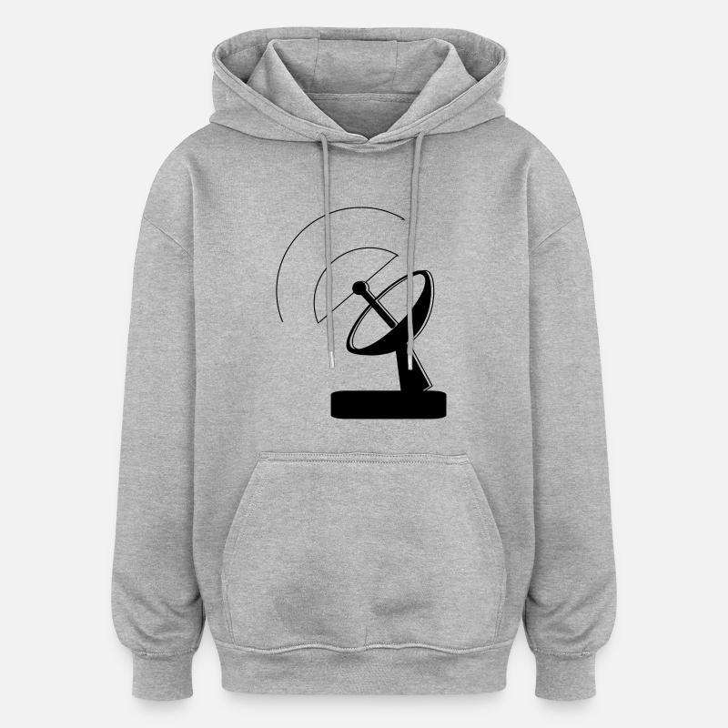Antenne - Oversized Unisex Hoodie - Grau meliert