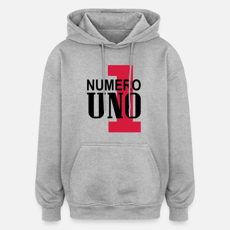 NUMERO UNO - Sweat à capuche oversize unisexe - gris chiné