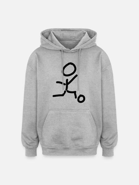 fußball - Oversized Unisex Hoodie - Grau meliert